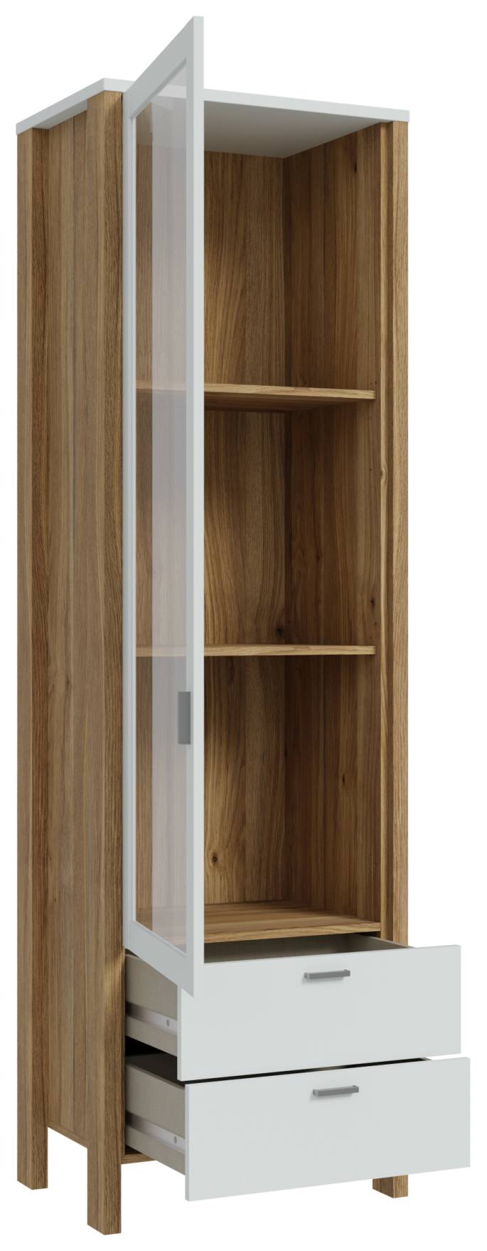 Ess- Wohnkombination SAITAMA mit Tisch Secret Grey / Mauvella Eiche