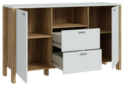 Ess- Wohnkombination SAITAMA mit Tisch Secret Grey / Mauvella Eiche