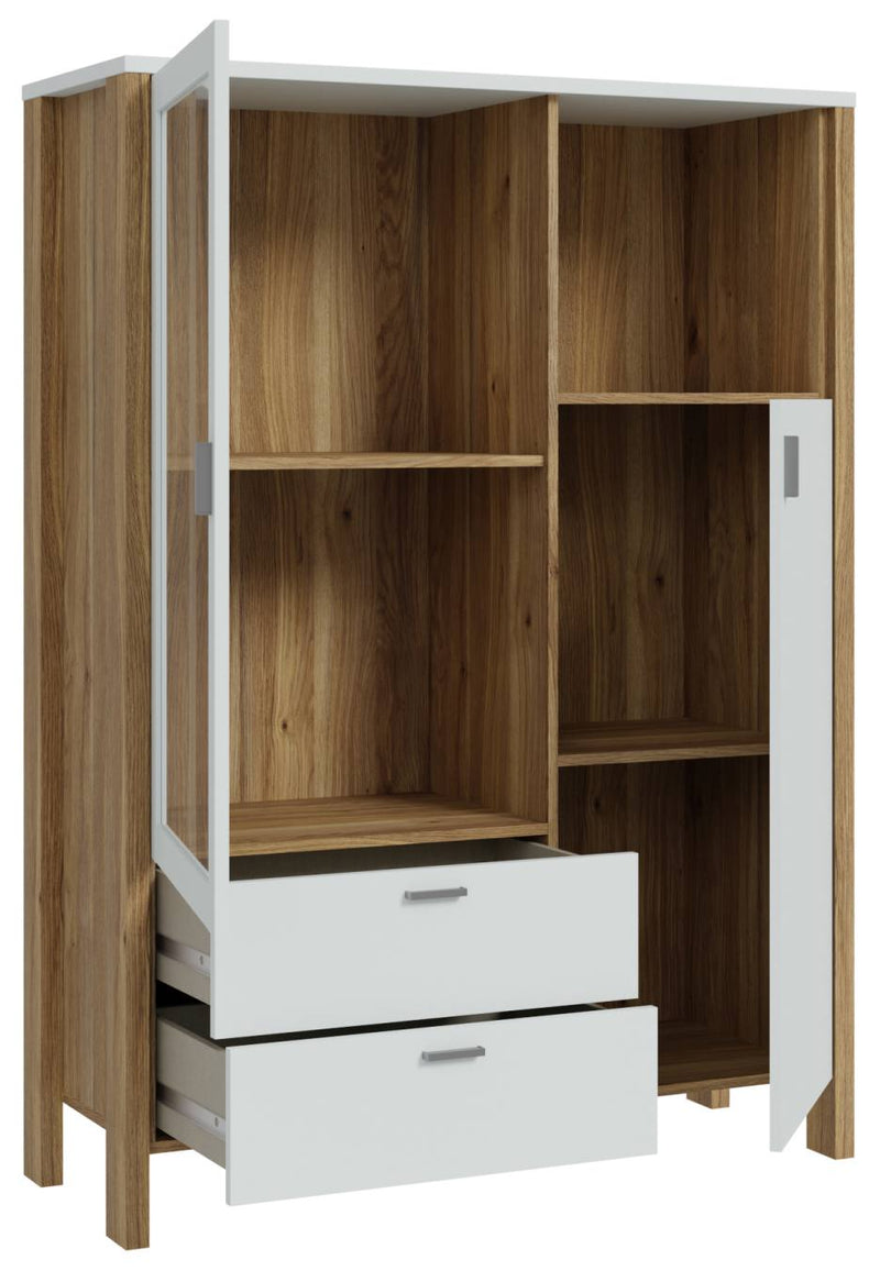 Ess- Wohnkombination SAITAMA mit Tisch Secret Grey / Mauvella Eiche