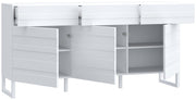 Sideboard BRETANIA Weiß mit 3 Türen und 3 Schubladen