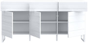 Sideboard BRETANIA Weiß mit 3 Türen und 3 Schubladen