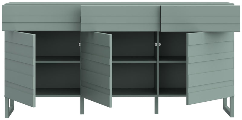 Sideboard BRETANIA Salbei mit 3 Türen und 3 Schubladen
