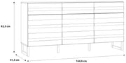 Sideboard BRETANIA Salbei mit 3 Türen und 3 Schubladen