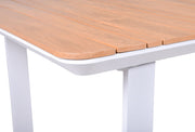 Gartentisch VENICE abgerundet aus Aluminium und Nonwood