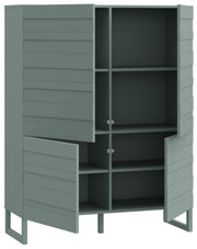 Highboard BRETANIA Salbei Hochkommode mit 4 Türen