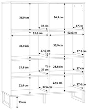 Highboard BRETANIA mit 4 Türen Weiß oder Salbei von Forte