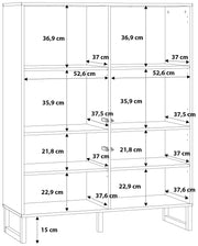 Highboard BRETANIA mit 4 Türen Weiß oder Salbei von Forte