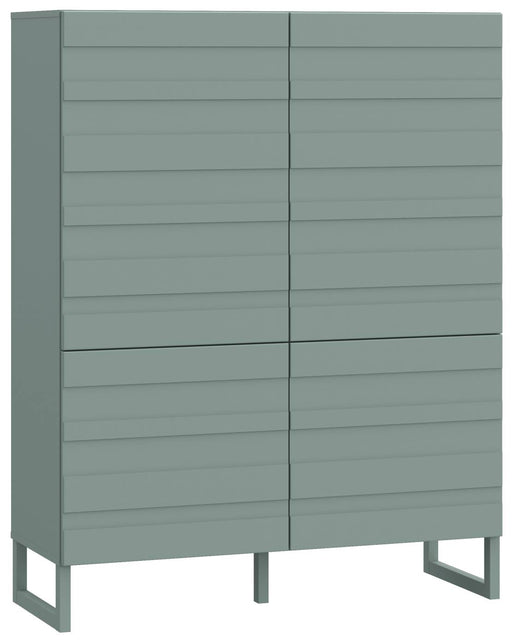 Highboard BRETANIA Salbei Hochkommode mit 4 Türen