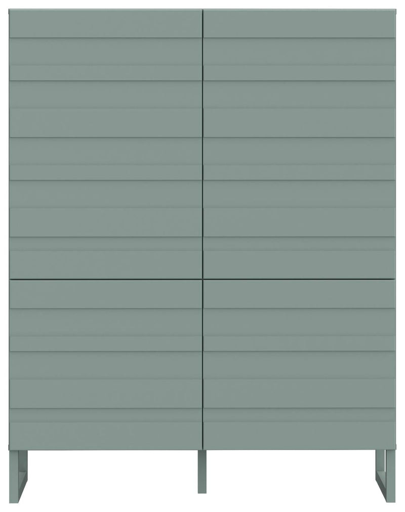 Highboard BRETANIA Salbei Hochkommode mit 4 Türen