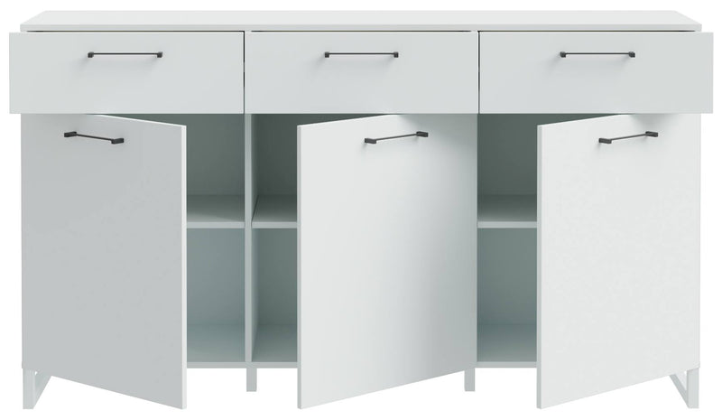 Sideboard SILBA Secret Grey 3 Türen 3 Schubladen