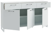 Sideboard SILBA Secret Grey 3 Türen 3 Schubladen