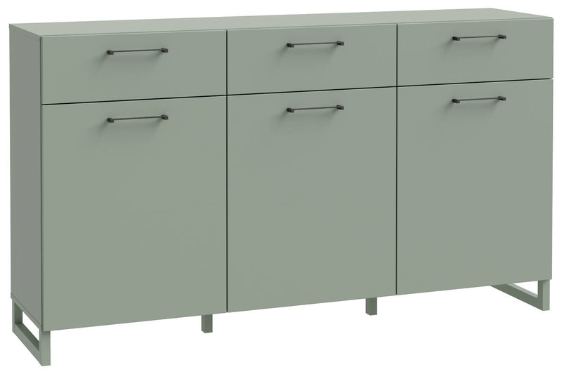 Sideboard SILBA Salbei 3 Türen 3 Schubladen