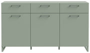 Sideboard SILBA Salbei 3 Türen 3 Schubladen