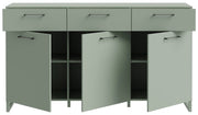 Sideboard SILBA Salbei 3 Türen 3 Schubladen