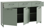 Sideboard SILBA Salbei 3 Türen 3 Schubladen