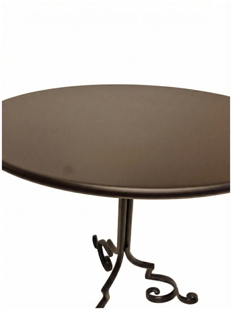 Metalltisch Eisentisch ASTA 60 cm Dunkelbraun lackiert