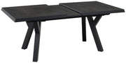 Gartentisch ausziehbar MURCIA NEGRO Metall Keramik anthrazit 163 x 93