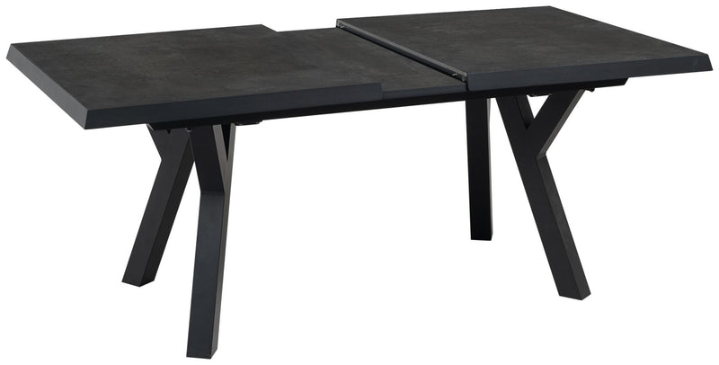Gartentisch ausziehbar MURCIA NEGRO Metall Keramik anthrazit 163 x 93