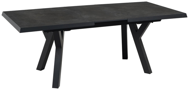 Gartentisch ausziehbar MURCIA NEGRO Metall Keramik anthrazit 163 x 93