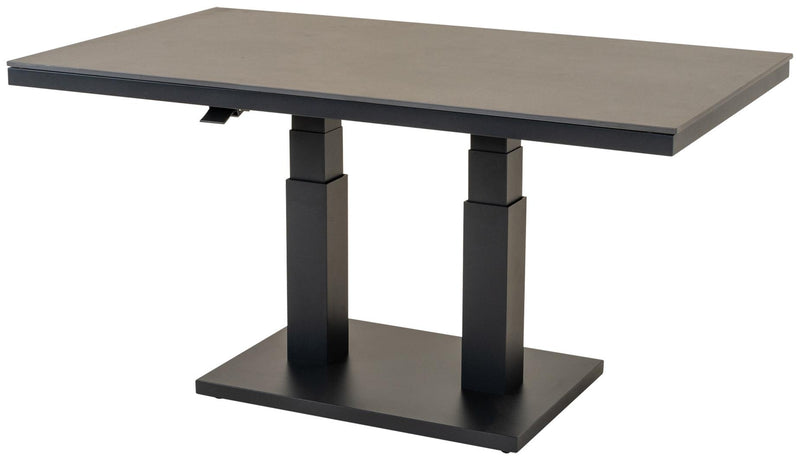Höhenverstellbarer Gartentisch GENEVA NEGRO - 140 x 80 cm