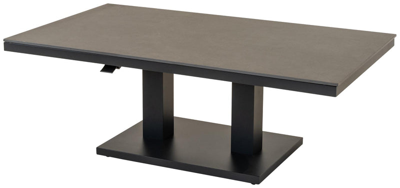 Höhenverstellbarer Gartentisch GENEVA NEGRO - 140 x 80 cm