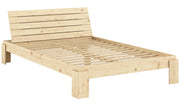 Massivholzbett Stauraumbett LAYERS BED HEADBOARD Kiefer natur 140 x 200 cm
