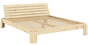 Massivholzbett Doppelbett LAYERS BED HEADBOARD Stauraumbett 180 x 200 Kiefer natur