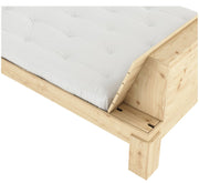 Massivholzbett Stauraumbett LAYERS BED HEADBOARD Kiefer natur 3 Größen