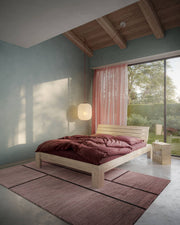 Massivholzbett Stauraumbett LAYERS BED HEADBOARD Kiefer natur 3 Größen