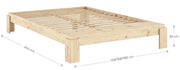 Stauraumbett Massivholzbett LAYERS BED BENCH Kiefer natur 3 Größen