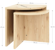 Beistelltisch-Set COMBINE Satztisch Hocker Kiefer natur von Karup