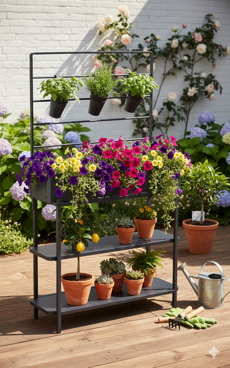 Hochbeet GLORIA aus Metall in Anthrazit von GardenPleasure