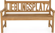 Teak Gartenbank LIEBLINGSPLATZ 150 cm 3-sitzig mit Armlehne