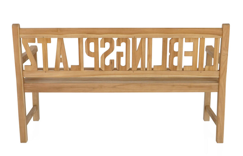 Teak Gartenbank LIEBLINGSPLATZ 150 cm 3-sitzig mit Armlehne