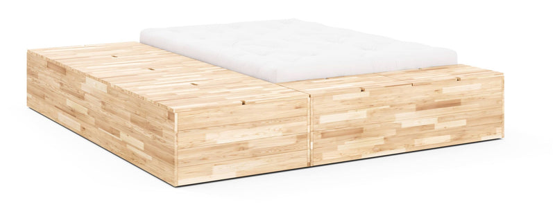 Stauraumbett BASEMENT BED 140 x 200 mit zusätzlicher Stauraum-Box