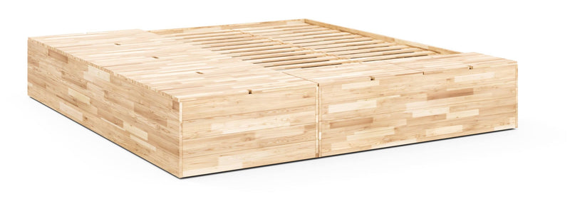 Stauraumbett BASEMENT BED 140 x 200 mit zusätzlicher Stauraum-Box