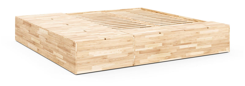 Stauraumbett BASEMENT BED 160 x 200 mit zusätzlicher Stauraum-Box