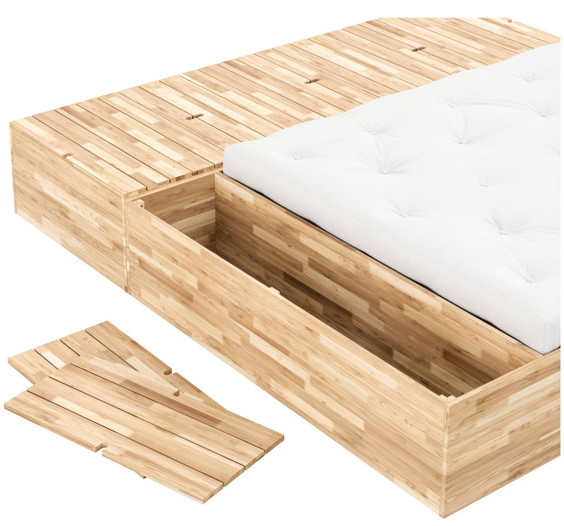 Stauraumbett BASEMENT BED 160 x 200 mit zusätzlicher Stauraum-Box