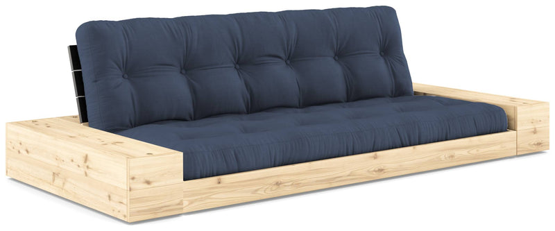 Schlafsofa Ausziehsofa BASE mit Seitenkästen Kiefer massiv lackiert Karup