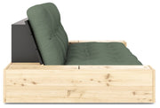 Schlafsofa Ausziehsofa BASE mit Seitenkästen Kiefer massiv lackiert Karup