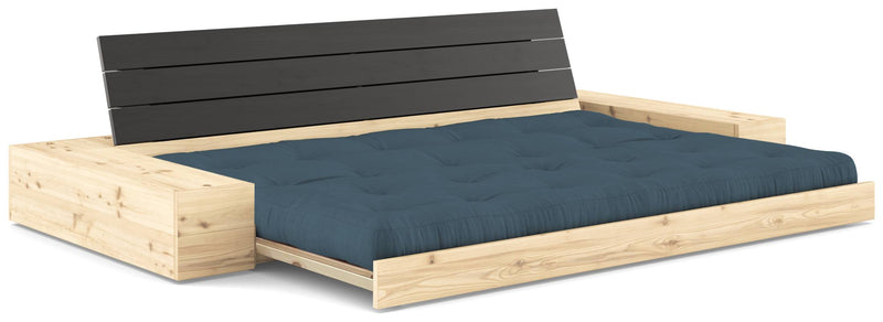 Schlafsofa Ausziehsofa BASE mit Seitenkästen Kiefer massiv lackiert Karup