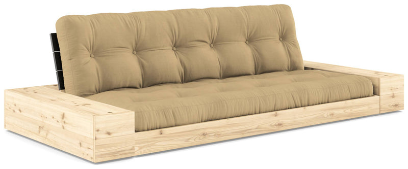 Schlafsofa Ausziehsofa BASE mit Seitenkästen Kiefer massiv lackiert Karup