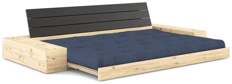 Schlafsofa Ausziehsofa BASE mit Seitenkästen Kiefer massiv lackiert Karup