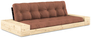 Schlafsofa Ausziehsofa BASE mit Seitenkästen Kiefer massiv lackiert Karup