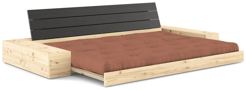 Schlafsofa Ausziehsofa BASE mit Seitenkästen Kiefer massiv lackiert Karup