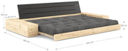 Schlafsofa Ausziehsofa BASE mit Seitenkästen Kiefer massiv lackiert Karup