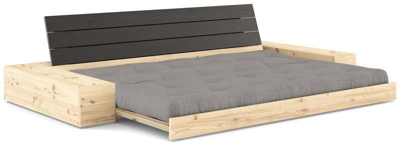 Schlafsofa Ausziehsofa BASE mit Seitenkästen Kiefer massiv lackiert Karup