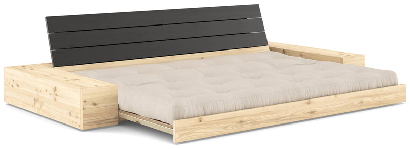 Schlafsofa Ausziehsofa BASE mit Seitenkästen Kiefer massiv lackiert Karup
