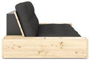 Schlafsofa Ausziehsofa BASE mit Seitenkästen Kiefer massiv lackiert Karup
