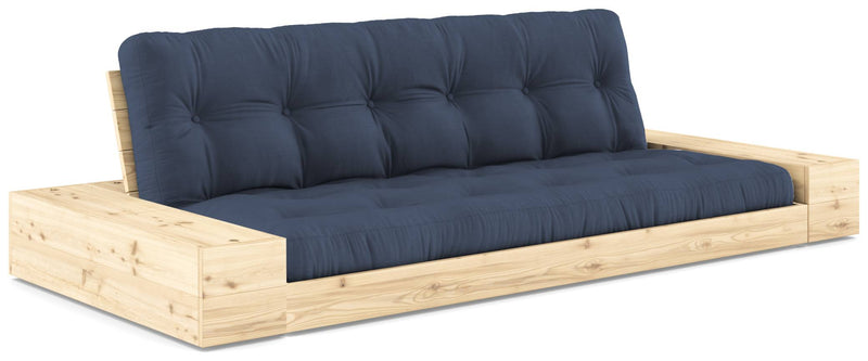 Schlafsofa Ausziehsofa BASE mit Seitenkästen Kiefer massiv lackiert Karup